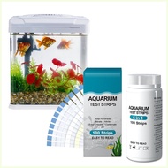 100pcs Aquarium Test Kit 6-Way Aquarium Test Strips Fish Tank Test Kit Water Tester Water Test Strips for General naimy