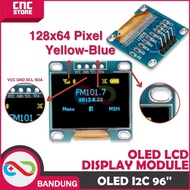 YELLOW BLUE 0.96 I2C 128X64 OLED LCD DISPLAY MODULE DiM