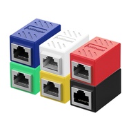 หัวต่อ RJ45ตัวเมียกล่องขยายสัญญาณอะแดปเตอร์อีเทอร์เน็ตตัวแยกสัญญาณกิกะบิตสำหรับการเชื่อมต่ออินเทอร์เน็ต