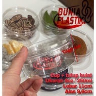 8oz Round PET Mica + LID 8oz Round PET Mica Box/ + PREMIUM LID Round Mica Dessert Pudding Cake Jelly