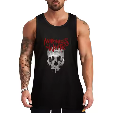 New Motionless in White Tank Top Men's fitness t-shirt Vest male gym top Gym man