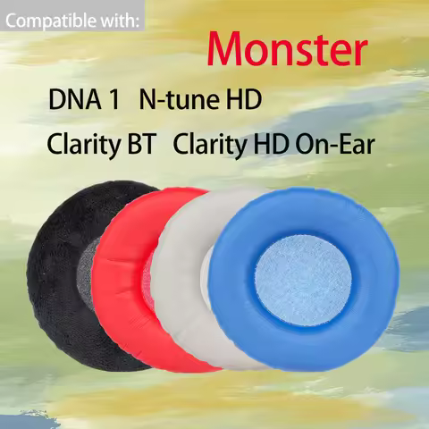 N-tune HD Earpads for Monster DNA 1 Headphones Clarity BT Ear Cushions Clarity HD On-Ear Headset Pad