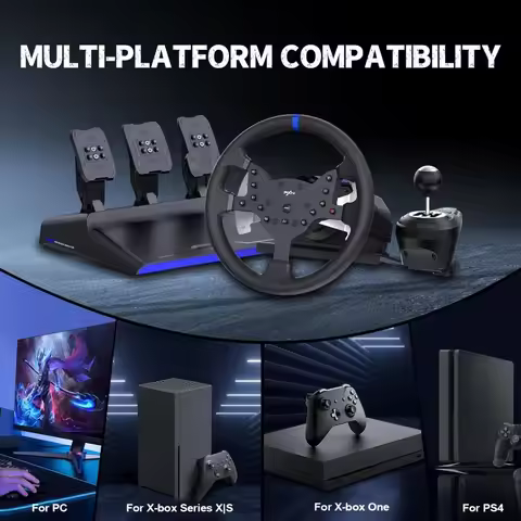 US Local Stock Best Choice Home Upgrade Sim Racing Steering Wheel 270-900 Degree 11.8 Inch Hall 3 Pe