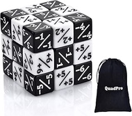 QuadPro 30 Pieces Dice Counters Token Dice Set D6 Dice Cube Compatible with MTG, CCG, Card Gaming Ac