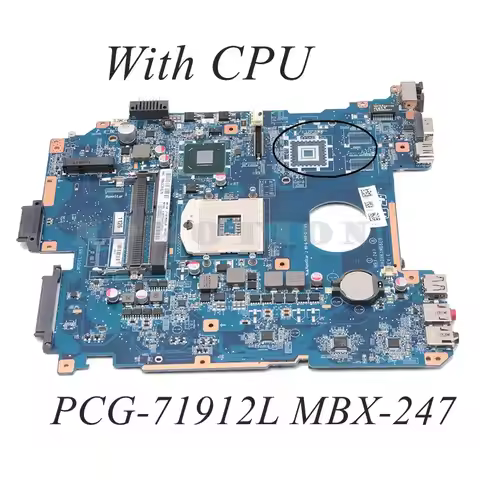 For SONY VPCEH PCG-71912L VPCEH14FM Laptop Motherboard A1827699A DA0HK1MB6E0 REV.E HM65 MBX-247 Main