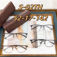 999.9 Glasses S-02TH Pure Titanium Eyebrow Frame Cat Eye Shape Fashion Glasses Frame Optical Frame S