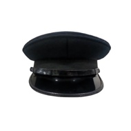 PEAK CAP BLACK PLAIN - PEAK CAP HITAM KOSONG