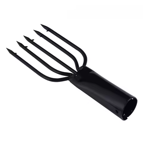 JOOYOO 5 Prong Fish Spear Barbed Stainless Steel Tine Fishing Harpoon Large Fish in Rivers and Lakes