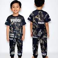 Baju Askar Polis Bomba Air Force budak lelaki sepasang 1-5 Tahun Full Jersey Pra School Pyjamas Kids