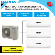 DAIKIN MULTI SPLIT AIR CONDITIONER R32 CTKC25 1.0HPx1 + CTKC35 1.5HPx2+ MKC50 2.0HP - DAIKIN WARRANTY MALAYSIA