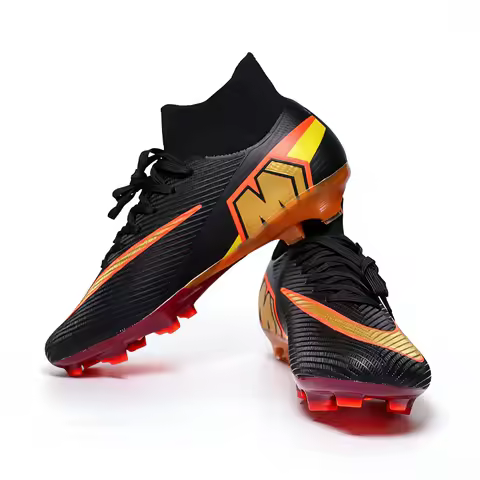 999Y Mens Soccer Shoes Training TF/FG Outdoor Sport Football Boots Adult Long Spikes Non Slip Match 