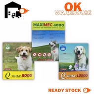 Q-Max/En-Dex 4000 / 8000/ 12000 Heart Worm Mange Tick & Flea Control Dog & Cat (1 Tablets/ 1 Box 10 