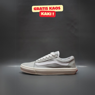 SEPATU VANS21 OLD SKOOL VAULT OG ABU PUTIH KANVAS 36-43