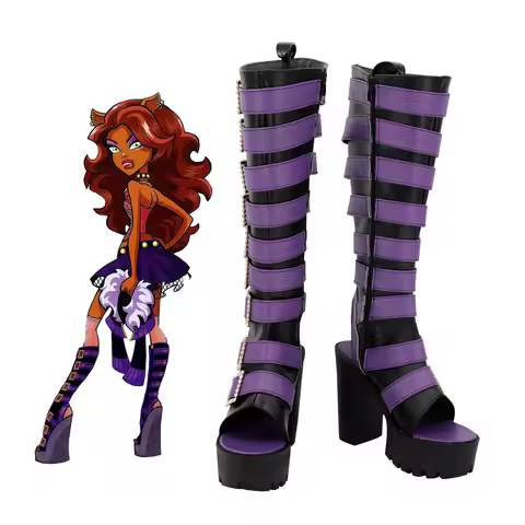 Clawdeen Wolf Cosplay Boots High Heel Shoes Custom Made