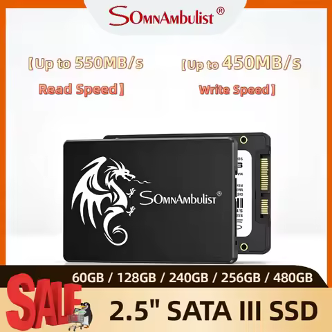 SomnAmbulist SSD 128GB 240GB 480GB 960GB Internal SATA3 Solid State Drive 2.5 Inch 256GB 512GB 1TB 2