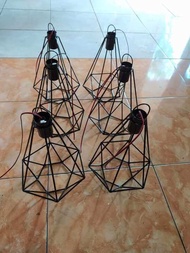 rejekimili olshop/kap lampu hias dekorasi gantung diamond/diamond hitam