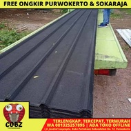 0.3MM x 75CM x 4M / NM Seng Spandek Galvalum Pasir Gel Kecil Hitam Lbr