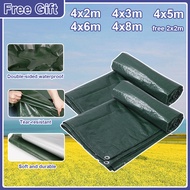 【Free Gift】tarpaulin waterproof 4x2m 4x3m 4x5m 4x6m 4x8m kanvas tebal canvas bumbung Thick durable M