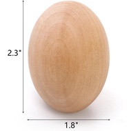 ZEAYEA 20 Pieces Unpainted Wooden Fake Eggs, Faux Eggs for DIY Easter Eggs, Crafts and Easter Decora