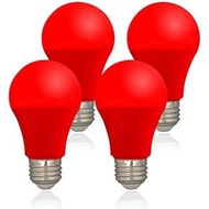 LED Red Color Light Bulb - A19 E26 Base Red Bulbs, 9W (60W Equivalent) Color Light Bulbs, LED Bulb S