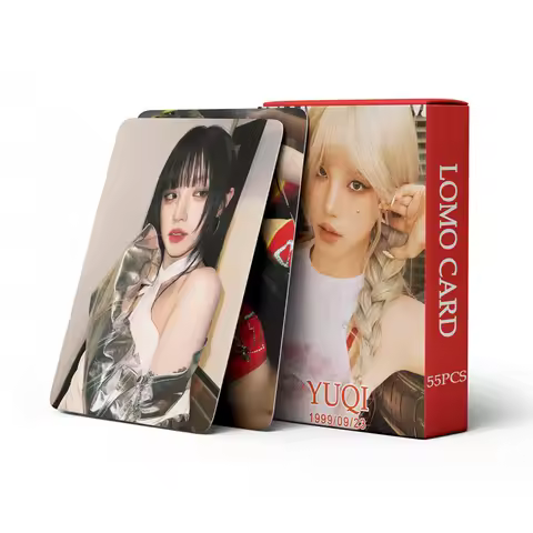 55PCS (G)I-DLE Girl Group Album I SWAY Lomo Card SONG YUKI MINNIE SHUHUA Soyeon MIYEON Postcard Coll