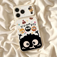 For OPPO A5I A38 A18 A15 A76 A9 2020 A58 A80 Adorable Round Big‑Eye Monster Pastry Anti‑scratch Wome