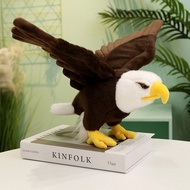 Simulation White Eagle Plush Stuffed Toy American Eagle Ornament Decor Zoo