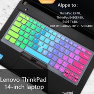 Lenovo ThinkPad Keyboard Cover ThinkPad E470 ThinkPadE490E480，E495 T480，IBM X1 Carbon 2019，S3 R480 14'' Inch Lenovo Keyboard Protector Soft Silicone Keypad Ilm-BIAOKU
