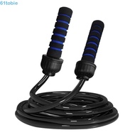 TOBIE Heavy Skipping Rope, Portable Foam Handles Weighted Jump Rope, Endurance Training Adjustable Length Reusable Durable Athletic Rope Women