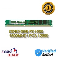 8GB 1600MHz DDR3 PC1600 RAM 16-Chip for Intel/AMD AM3/AM3+/FM1/FM2/H61/H81/B75/H110/Z87/Z77/Z67 Comp