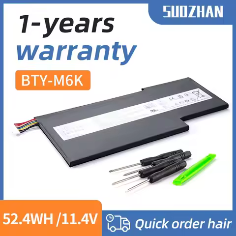 BTY-M6K Laptop Battery For MSI MS-16K3 GF65 GF63 MS-17B4 Thin 8RD GF75 8RD-031TH 8RC Thin 3RD 8RC 9S
