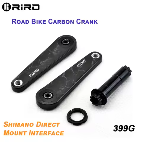 RIRO ACF ROAD/FOLDING BIKE CARBON CRANKSET 399G | 7075-T6 AL CNC Double Chainring | 580G(170 50/34T)