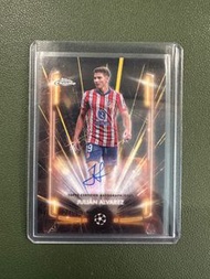 足球 艾華利斯 Julian Alvarez 馬德里體育會 馬體會 Black Lazer SSP 簽名 金 限50 2024-25 Topps Chrome UCC Atletico de Madr