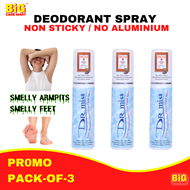 Dr Mist Semburan Badan/Dr Mist Deodorant Spray 75ml X 3 bottles (Helps Remove Body Odor)