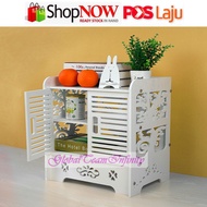 White WPC board Storage Cabinet Shelf waterproof mildew proof