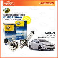 KIA Cerato Year 2014 To Present Car Headlamp Head Light Bulb Hella H7 12 Volt 55 Watt Yellow (2 Pcs)