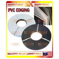 0.5mm PVC Edging Banding for Wood Plywood MDF Sisi Papan (19mm/22mm/29mm/40mm/54mm) (White/Black)