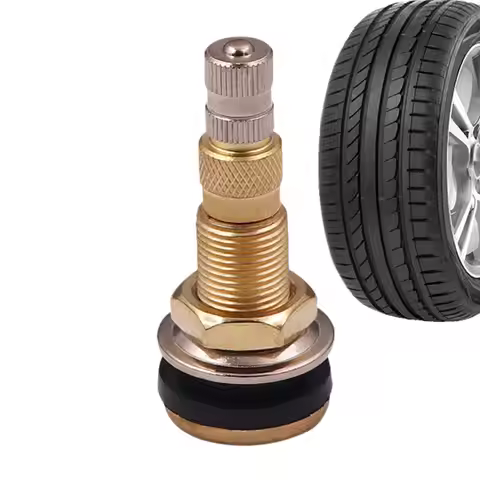 Air Tubeless Tire Nipple Liquid Stem Brass 1 7/8in TR618A For Tractor 0.625in Hole Car Caps Pin Valv