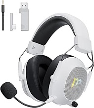 Mytrix Tac Master 2.4GHz Wireless Gaming Headset with Noise Cancelling Microphone for PC, PS4, PS5, 