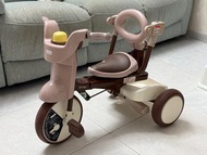 日本iimo兒童可折疊三輪車 棕色
