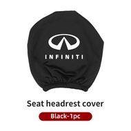 Car Black Seat Cover Headgear Headrest Covers Decoration For Infiniti Q50 FX35 Q30 G37 Q70 QX70 G35 