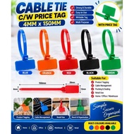 Cable Tie Price Tag 4mm x 150mm 250pcs – Cable Tie Label Tag