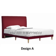 YHL Sophia A Divan Bed Frame With Wooden Leg (22 Colours) (Available In 4 Sizes)