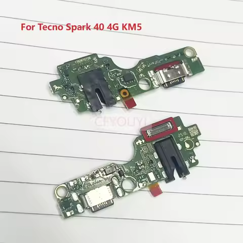 1-5PCS USB Charging Board Dock Port Flex Cable Repair Part For Tecno Spark 40 4G KM5 Charging Port B
