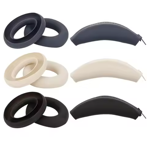 Silicone Ear Pads for Space Q45 Over Ear Headphones Protector Sweat-Proof and Washable Ear Cushions