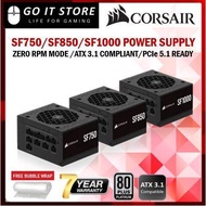 CORSAIR SF 750W / 850W / 1000W ATX3.1 PCIE 5.1 80 PLUS Platinum Fully Modular SFX Power Supply (2024