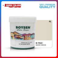 ■☈BOYSEN PERMACOAT LATEX PAINT COLOR SERIES BASIC BEIGE B-7522 - 4L