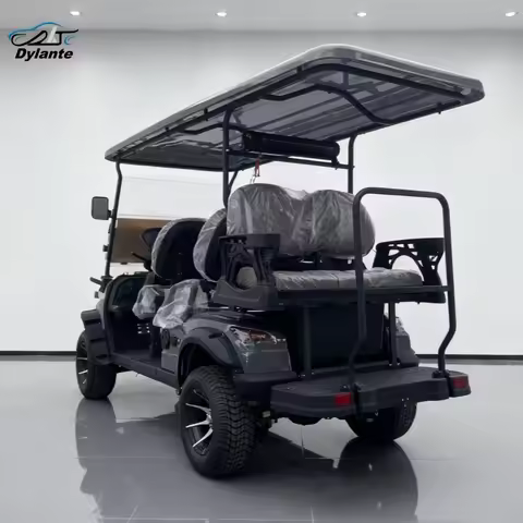 Street Legal Electric Golf Cart 6 Seats 5000W Scooter Go Kart Adult Touring High Strength Steel Golf