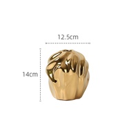 Modern Light Luxury Creative Ceramic Golden Vase Decoration Living Room Bedroom Decoration Cabinet F