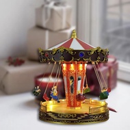 [svzfjuv] Christmas Carousel Figurines Decoration Music Box Musical Carousel for